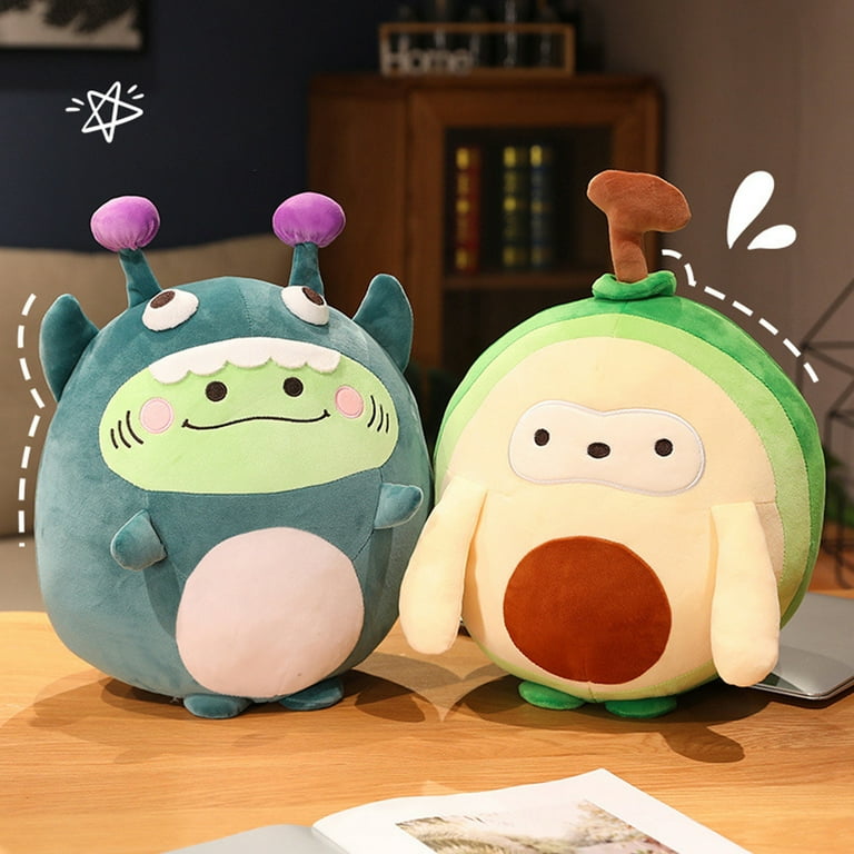 greenhome Cartoon Plush Toy Fluffy PP Cotton Fully Filled Lovely Plushies  Companion Soothe Toy Stuffed Avocado Fruit Monsters Doll Pillow Home Decor