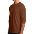 thumbnail image 3 of Men's 3/4 Sleeve Baseball T Shirts Raglan Tops | Crew Neck,Casual,Moisture Wicking,High Stretch,Comfortable,Work,Workout,Gym,Athletic Tee Light Brown S, 3 of 7