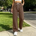 thumbnail image 5 of Yourumao Womens Sweatpants Drawstring Elastic Waist Straight Leg Sweatpant Thin Fleece Soft Casual Lounge Pants with Pockets, 5 of 7