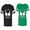 Men Black / Women Green, variant on World's Greatest Dad Mom Matching Couple Cotton Jerseys (Men Black / Women Black) (Men S / Women S)