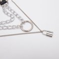 thumbnail image 2 of Choker Collar Lock Gothic Necklace Punk Goth Jewelry Harajuku Style Black Chocker Emo Grunge Aesthetic Accessories, 2 of 5