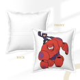 Big Hero 6 Faux Leather Decorative Throw Pillow Covers Modern Solid