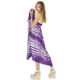 thumbnail image 4 of HAPPY BAY Women's Bikini Sarong Swimwear Swim Cover up Skirt Bathing suit Summer Wraps Swimsuit Beach Wrap Coverups for Women Beachwear One Size Tie Dye, White Violet, 4 of 5