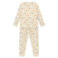 thumbnail image 4 of DISNIMO Yellow Cat Pajama Set for Kids Girls Pajamas Size 3-4 Sets Long Sleeve Pjs for Toddler Boys Sleepwear Set for Kids 2 Piece Pj Sleepwear for Girls Crewneck, 4 of 7