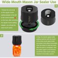 thumbnail image 6 of GOVVEP Electric Mason Jar Vacuum Sealer Kit for Wide Mouth and Regular Mouth Mason Jars, for Food Storage and Fermentation, Black, 6 of 7