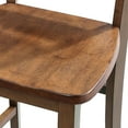 thumbnail image 4 of Lasie 5 Piece Dining Table Set- 4 Chairs- Slatted Backs- Brown Solid Wood, 4 of 6