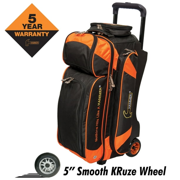 Hammer Premium Triple Ball Roller Bowling Bag Black/Orange Walmart