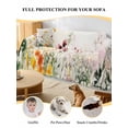 thumbnail image 4 of Beige Floral Spring Couch Cover, Vintage Farmhouse Flowers Sofa Cover Blanket for Loveseat Couches, Sectional Sofa Slipcover Furniture Protector for Living Room Bedroom 71''x118'', 4 of 9