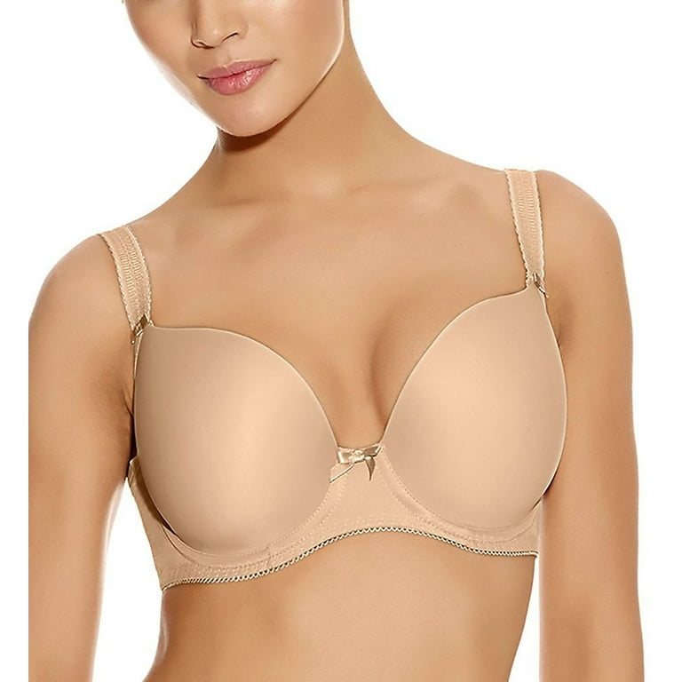 Womens Freya Lingerie Deco Moulded Underwire Plunge Bra 4234 Nude 30FF