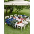 thumbnail image 3 of Outdoor Tablecloth with Umbrella Hole and Zipper, Navy Blue Christmas Rectangle Table Cloth 60x120 Inch Waterproof Tablecloth, Xmas Tree Ball Snowflake Winter Gifts Picnic Table Cover for Patio, 3 of 7