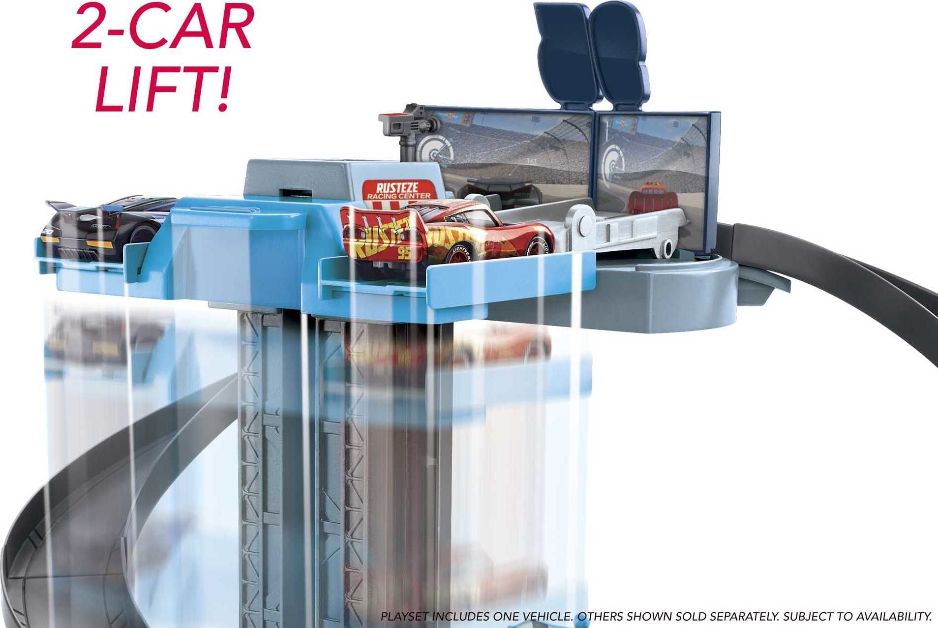 Disney Pixar Cars Rust-Eze Racing Tower Race Car Track Set For Movie Story Play