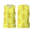 thumbnail image 2 of Gaeub Gold Pineapple Men's Mesh Basketball Jersey, Quick-Drying Sleeveless Top S-4XL, Loose Muscle Tank Top -4X-Large, 2 of 9