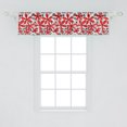 thumbnail image 2 of Ambesonne Feminine Valance Pack of 2, Doodle Flower Romance Art, 54"X12", Scarlet White Black, 2 of 2