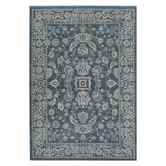 Rugs America Estelle Oriental Transitional Area Rug, Blue