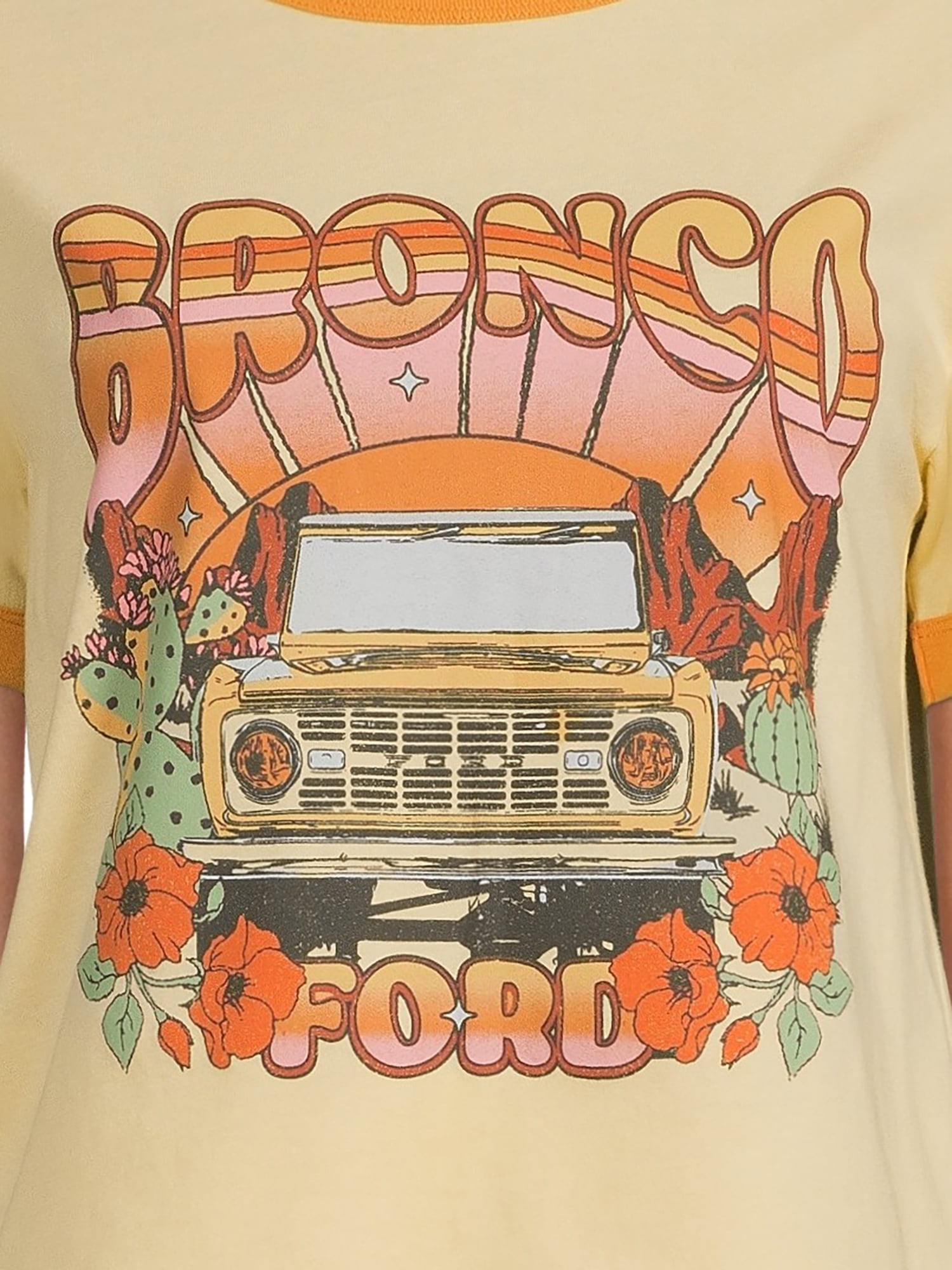 Ford Bronco Women's Ringer Tee and Lounge Set, 2-Piece