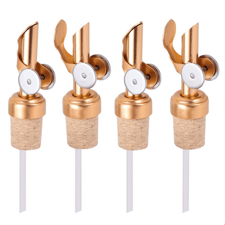 

4 Pack Olive Oil Spout with Cork Oil Spout Liquor Pourers Olive Oil and Vinegar Stopper for Kitchen Pours Liquor or Oils