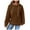 Brown, variant on Kaprioy Womens Hoodies Casual Long Sleeve Drawstring Waffle Pullover Tops Loose Hooded Sweatshirt with Pocket AG, XL