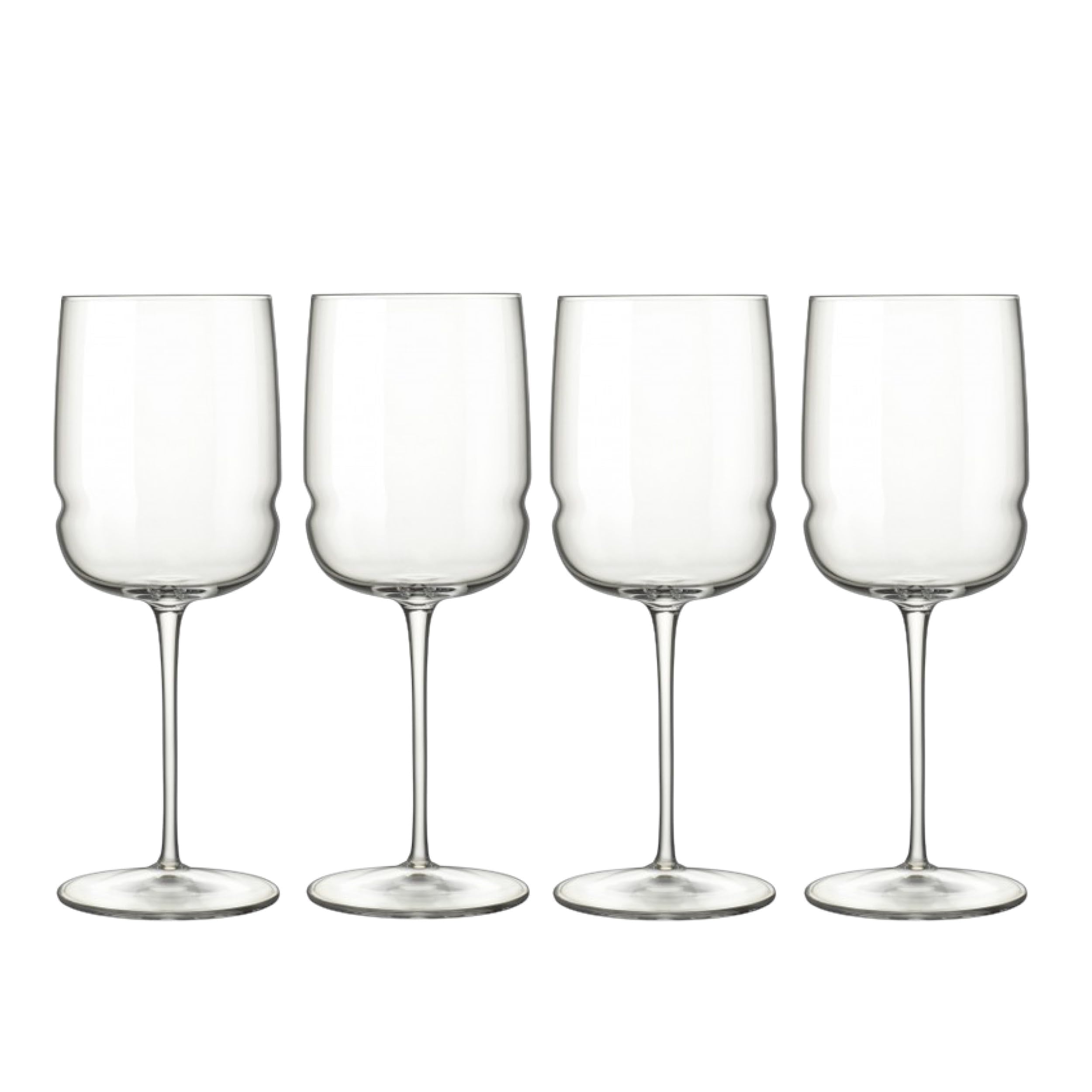 Bormioli Rocco Italian Red Wine Glasses - Set Of 8, 18 Oz Crystal Clear, Laser Cut Rim