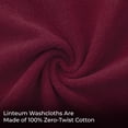 thumbnail image 2 of Linteum Textile Supply 12x12 Washcloth (Burgundy) – 100% Ring Spun Cotton Zero Twist Towels | Absorbent, Quick Dry, Durable for Bathroom, Spa, Gym (12 Pack), 2 of 6