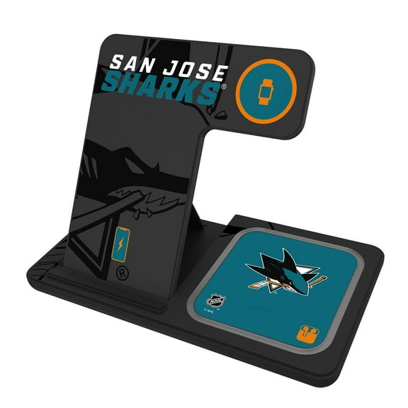 Keyscaper San Jose Sharks 3-In-1 Wireless Charger