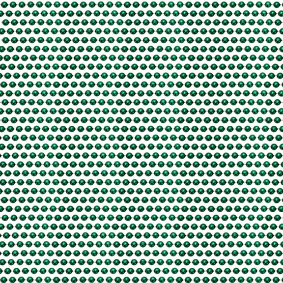 48" 8mm Round Metallic Green Mardi Gras Beads