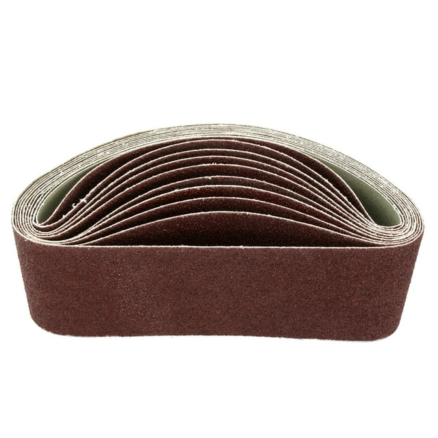Cintas de Lijado de Óxido de Aluminio Uxcell 3" x 21" 60 Grano con Junta Lapeada 10 Paquete