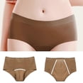 thumbnail image 2 of Period Underwear for Women Heavy Flow High Absorbent Menstrual Panties Incontinence Leakproof Panties Postpartum Briefs brown L, 2 of 4