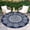 Navy Blue, variant on Aonewoe Round Outdoor Rugs 5Ft Waterproof Patio Plastic Straw Rug Reversible Camping Carpet Indoor Outdoor Area Rug for Patio,Deck,Balcony,Picnic,Beach,Outside