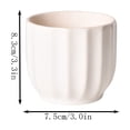 thumbnail image 3 of Ceramic Planter with Drainage Hole, Elegant Small Plant Pots for Ferns Cactus Home Desktop Windowsill Decor, 3 of 6