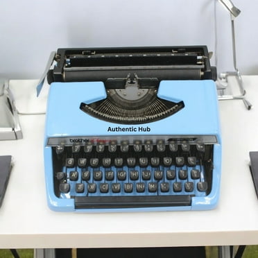 Christmas Gift, Poratble Typewriter, Original Blue Brother Deluxe 220 Vintage Typewriter, Manual Typewriter, Real Working Typewriter, Retro Gift - AUTHENTIC HUB