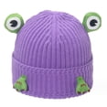 thumbnail image 1 of Gorro de lana con protección para las orejas con forma de rana de dibujos animados, divertido gorro de lana holgado y cálido para esquiar en invierno, 1 of 5