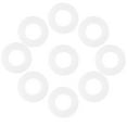 thumbnail image 2 of 20 Pcs Rondelles de Tambour en Plastique Accessoires pour Instruments, 2 of 8