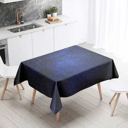

Night Starry Sky Universe Pattern Printed Home Rectangular Kitchen Dustproof Tablecloth Holiday Party Dinner ration Cloth
