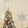 thumbnail image 2 of Christmas Star Tree Topper, Glitter Star Tree Topper, Christmas Sparkly Metal 3D Hallow Wire Star with Light, Battery Operated Xmas Tree Top Decor Ornament, 1 Pcs, 12.99x8.66", 2 of 5