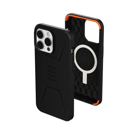 UAG Designed for iPhone 14 Pro Max Case Black 6.7" Civilian Build-in Magnet Compatible with MagSafe Charging Sleek Ultra Thin Slim Dropproof Shockproof Protective Cover by URBAN ARMOR GEAR