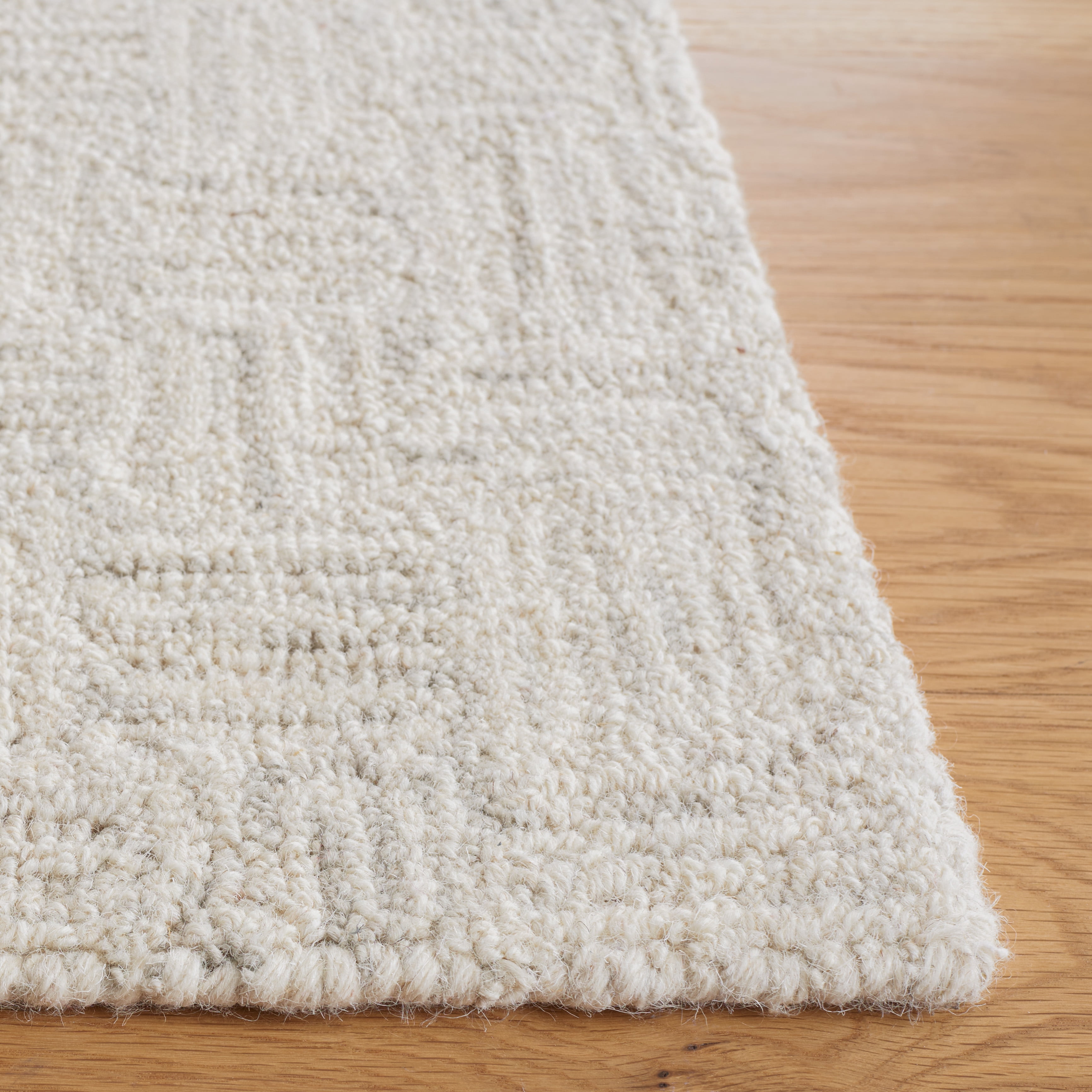 SAFAVIEH Micro-Loop Charlotte Solid Area Rug, Light Grey/Ivory, 11' x 15'