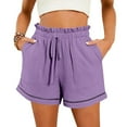thumbnail image 2 of cfhntfmh Womens Fashion Shorts Baggy Elastic High Waist Comfy Shorts Basic Casual Beach Summer Shorts with Pockets, 2 of 7