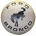 thumbnail image 2 of Classic WHITE Bronco - 35-inch - US Made SpareCover® Brand - Black Print with Yellow Trim - Made for the 6th Generation Bronco Heritage Edition., 2 of 6