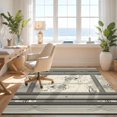 thumbnail image 3 of Design&I 5'x7' Washable Area Rug Sleek Flatweave Pet Friendly & Non-Slip Trash Word Decorative Featuring Faded Decorations Accessories for Small Living Room, Bedroom, 3 of 7