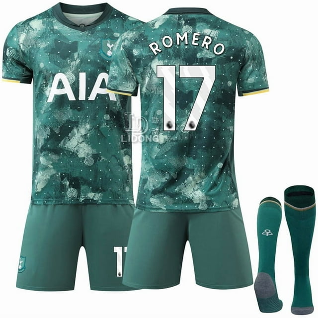 ZIORGSHF Tottenham Hotspur Vert Maillot de Football Imprimé pour Entraînement des Fans ROMERO 17