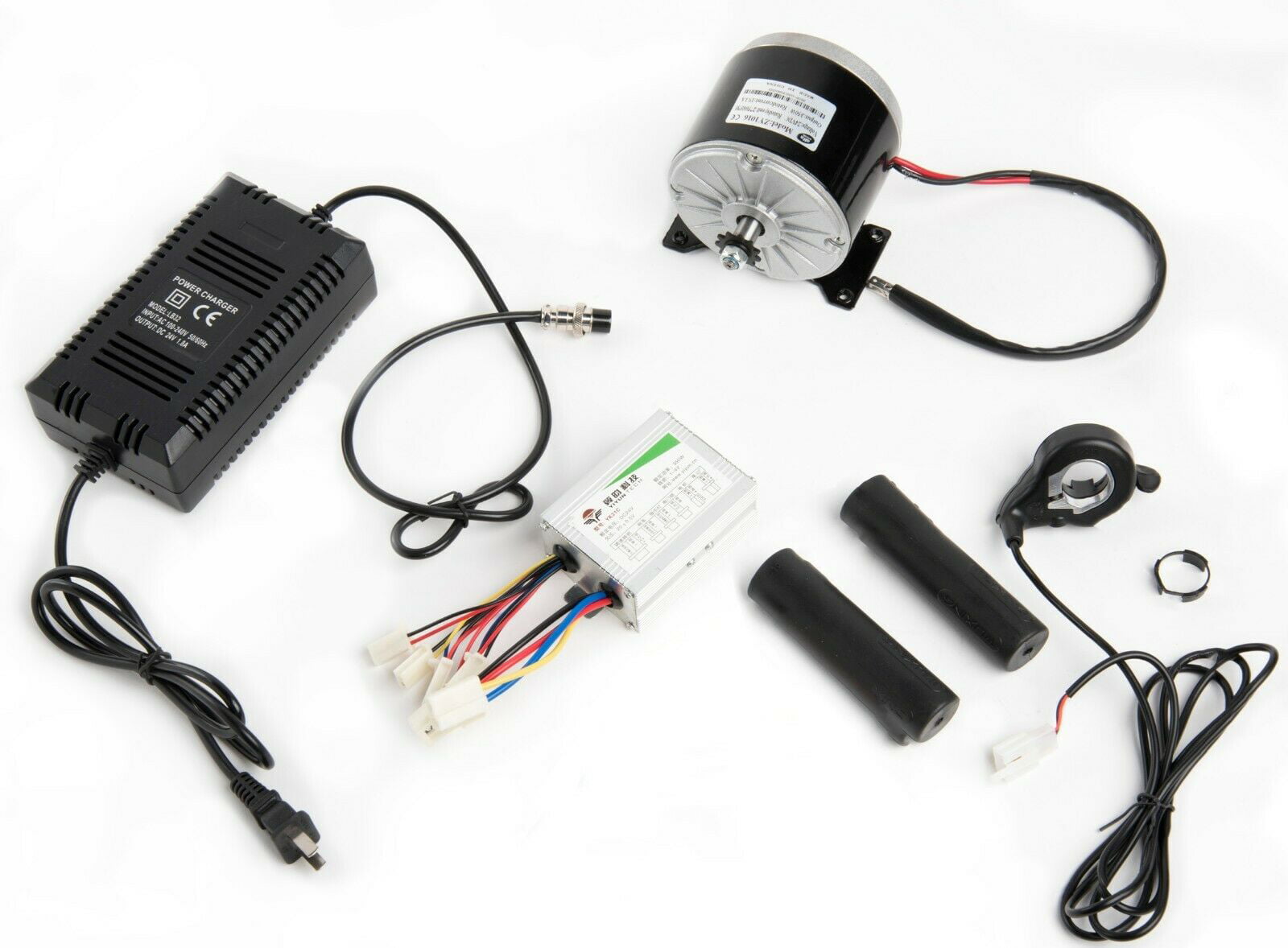 350 Watt 24 Volt electric motor kit w speed controller Thumb Throttle & charger 