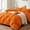 Orange, variant on Purple Comforter Set, Polyester Bedding, Modern Contemporary Style, All Season, Twin Size 2PCS with Pillow Sham.