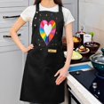 thumbnail image 2 of Colorful Heart Design Adjustable Bib Apron 2 Pack with Pockets - Fun Cooking Apron for Men & Women Perfect for Kitchen Use, 2 of 5