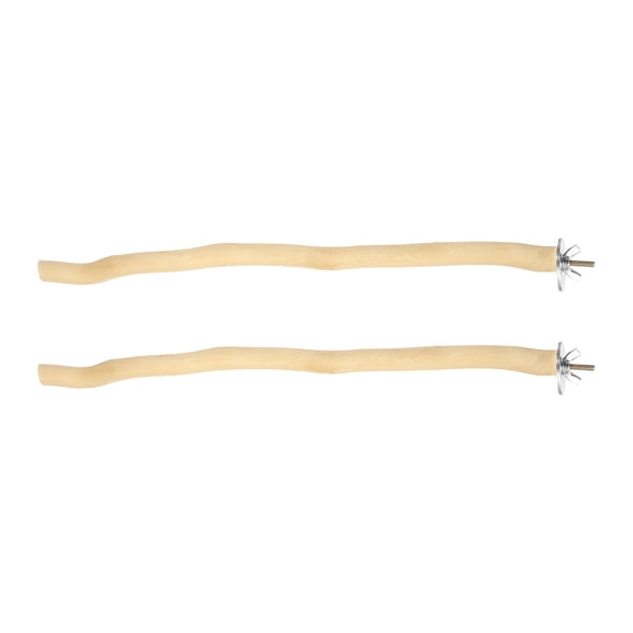 Uxcell Natural Wooden Bird Branch, Length 11.8'' Dia 18.8mm, Wooden, Bird Playground Natural Bird Perches Intended for Small Medium Birds / Cockatiels / Budgies / Parakeets, Pack of 2