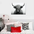 thumbnail image 4 of COMIO  Sylvie Highland Cow Framed Canvas Wall Art Rustic Wall Decor for Living Room, Bedroom, Kitchen Or Nursery, 4 of 4