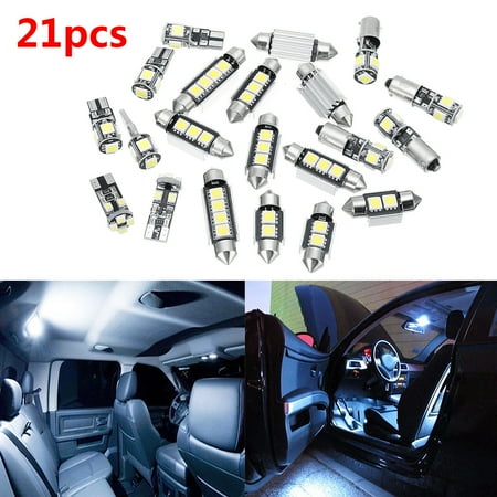 21pcs 6000K White Interior LED Light Bulb Kit for 5 Series M5 E60 E61 ...