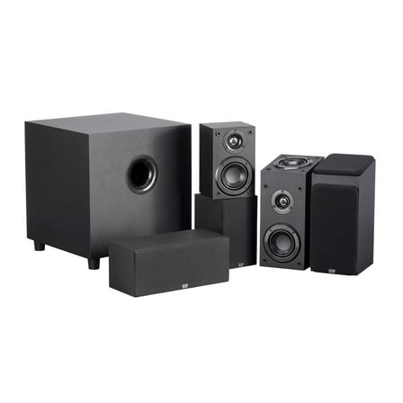Monoprice Premium 5.1.2-Ch. Immersive Home Theater System - Black With 8 Inch 200 Watt Subwoofer