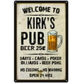 thumbnail image 1 of KIRK'S Pub Sign Vintage Man Cave Bar 8 x 12 High Gloss Metal 208120028291, 1 of 1