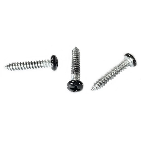 #8 x 1 Black Pan Head Metal RV Screws | Phillips Drive | 1 Inch RV Interior/Exterior Screws | Factory Finished Look (50 Pack, Black)