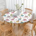 thumbnail image 3 of Pastel Princess Castle Pattern Round Fitted Tablecloth with Elastic Edge,Dining Table Cover Waterproof,Outdoor Round Tablecloth for Camping,Dining,Indoor and Outdoor, 3 of 7